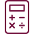 a calculator icon in the color burgundy