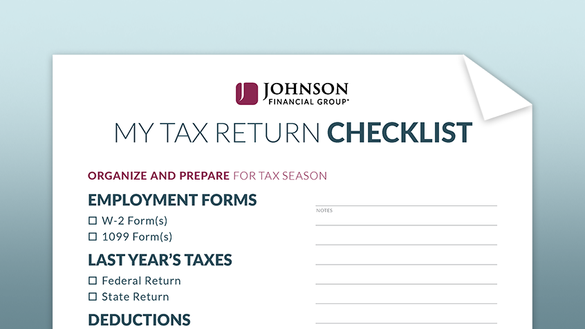 My tax checklist thumbnail image.