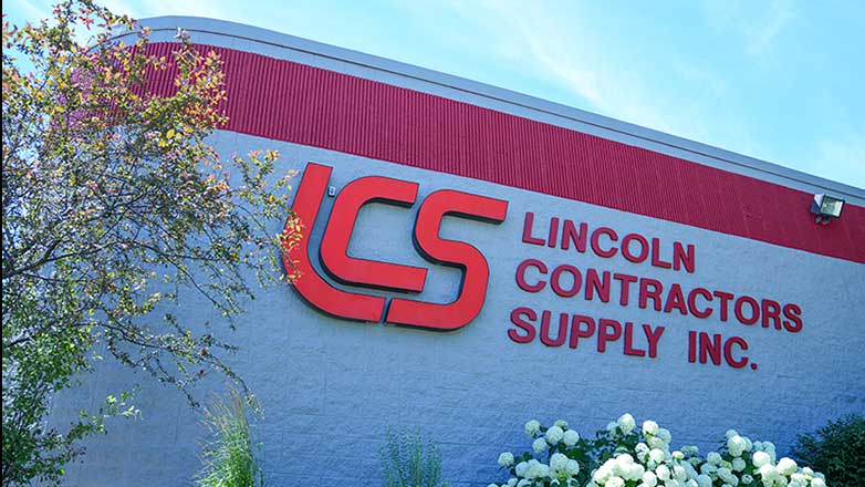 Lincoln Contractors Supply Logo on building