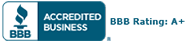 Better Business Logo showing A+ BBB Rating